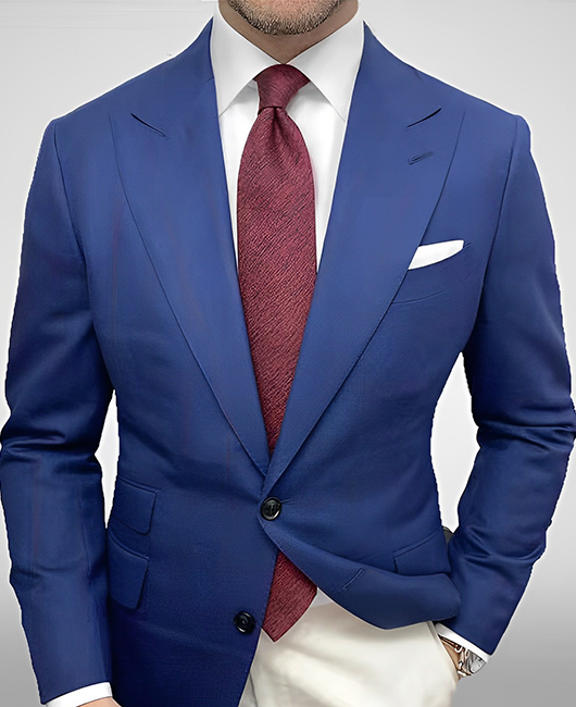 Basic Solid Color Lapel Collar Chest Pocket Two Button Blazer