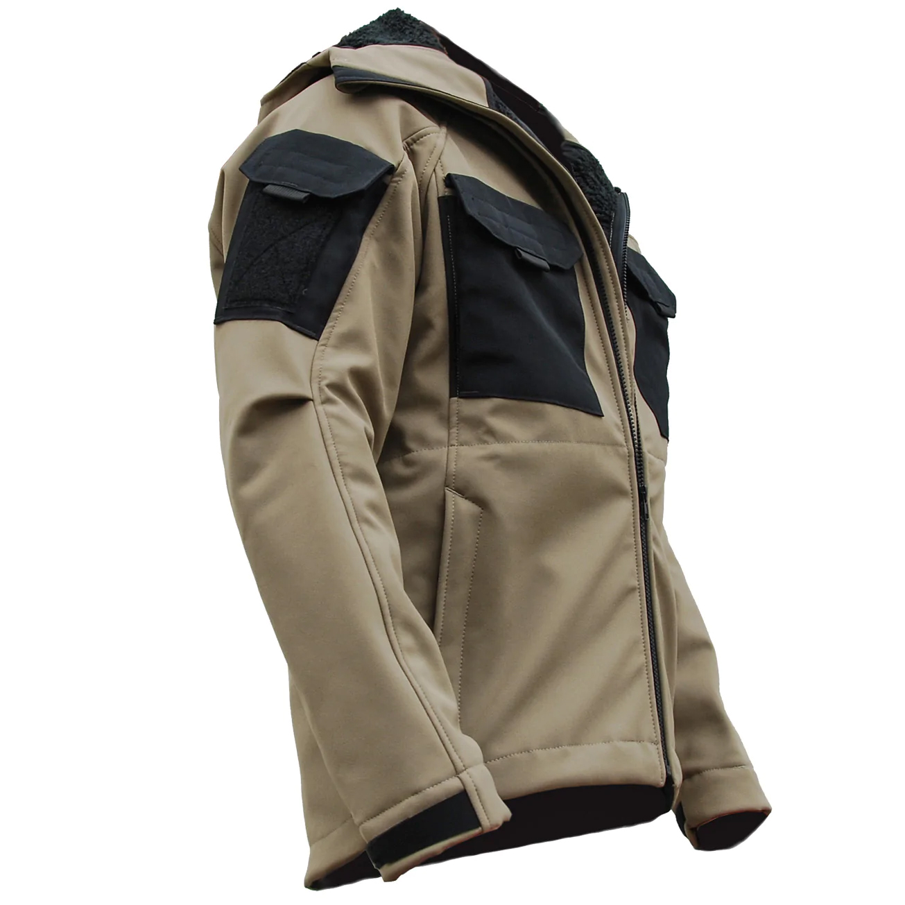 Men's Outdoor Windproof Warm Fleece Multi Pocket Tactical Winter Softshell