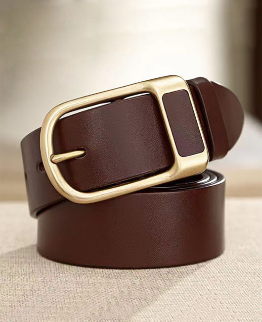 Business Minimalist Solid Color Pin Buckle Belt